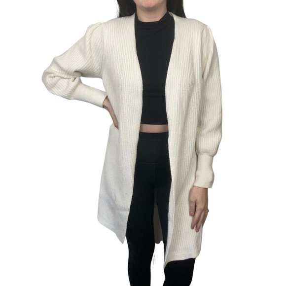 Banana Republic Balloon Sleeve Cardigan Sweater - Picture 1 of 5
